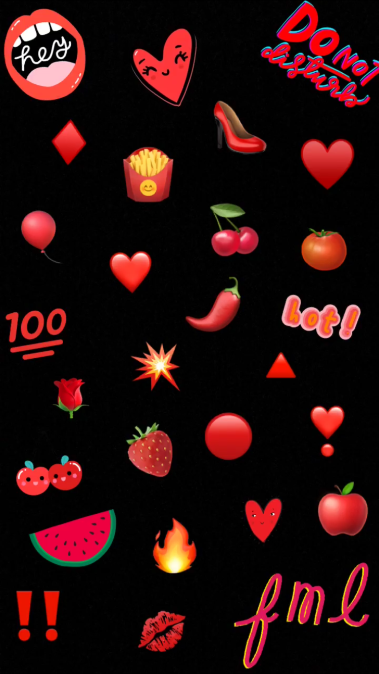 iPhone Emoji Wallpaper Red