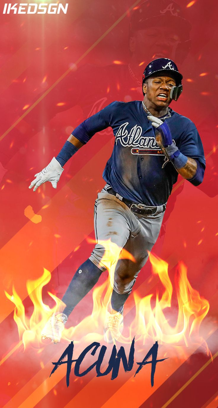 Ronald Acuna Jr Wallpaper Discover more League Baseball, National, Outfielder, Professionall, R. Atlanta braves baseball, Atlanta braves wallpaper, Atlanta braves