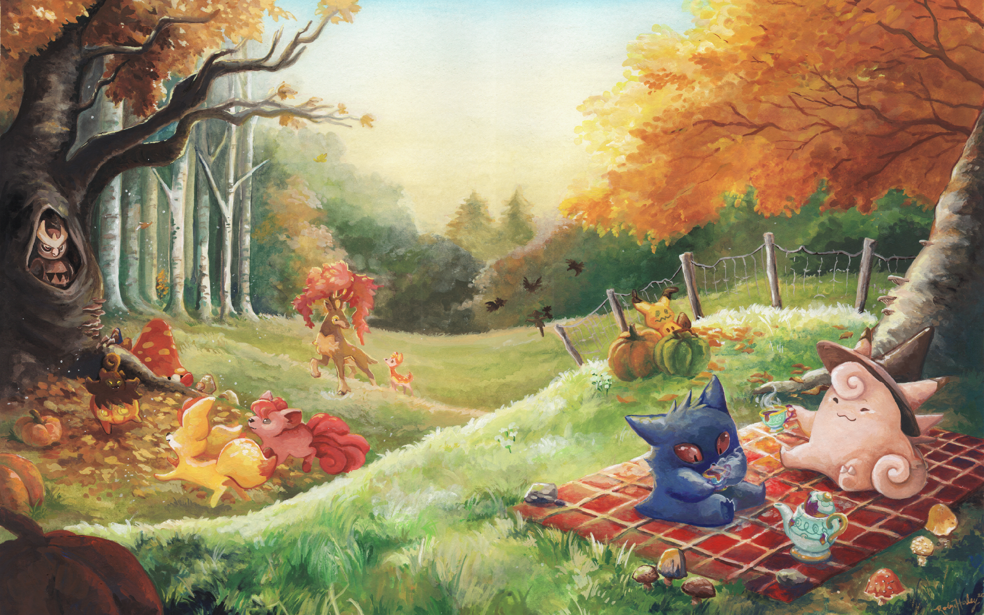 Pokemon Autumn Print