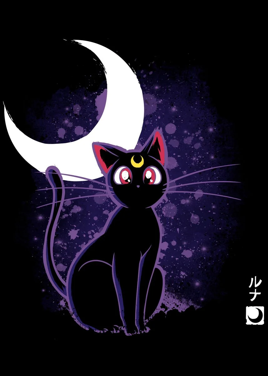 The Cat Style' Poster by Soulkr Design. Displate. Sailor moon cat, Sailor moon character, Sailor moon wallpaper