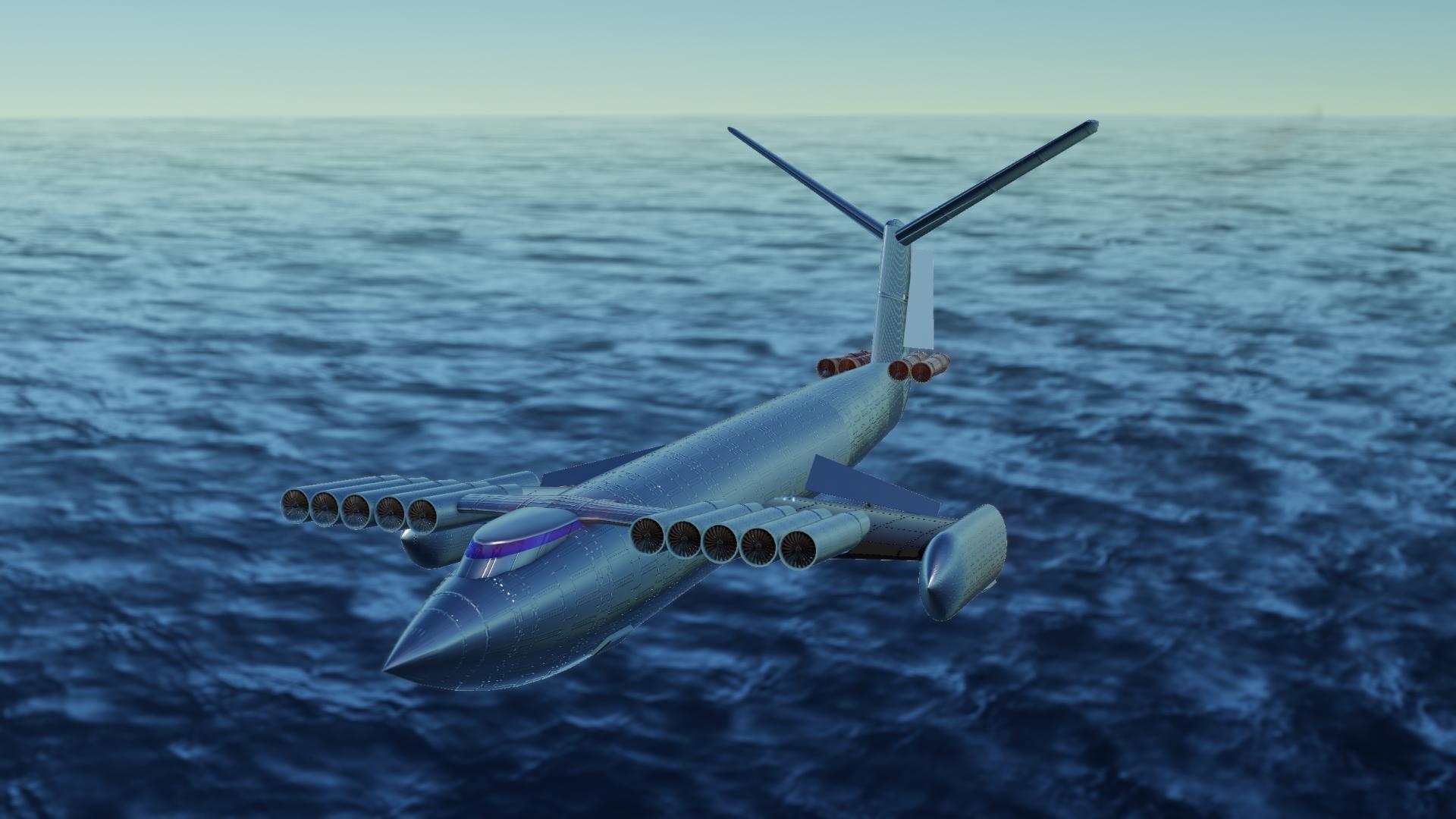SimpleRockets 2. Caspian Sea Monster with ground effect