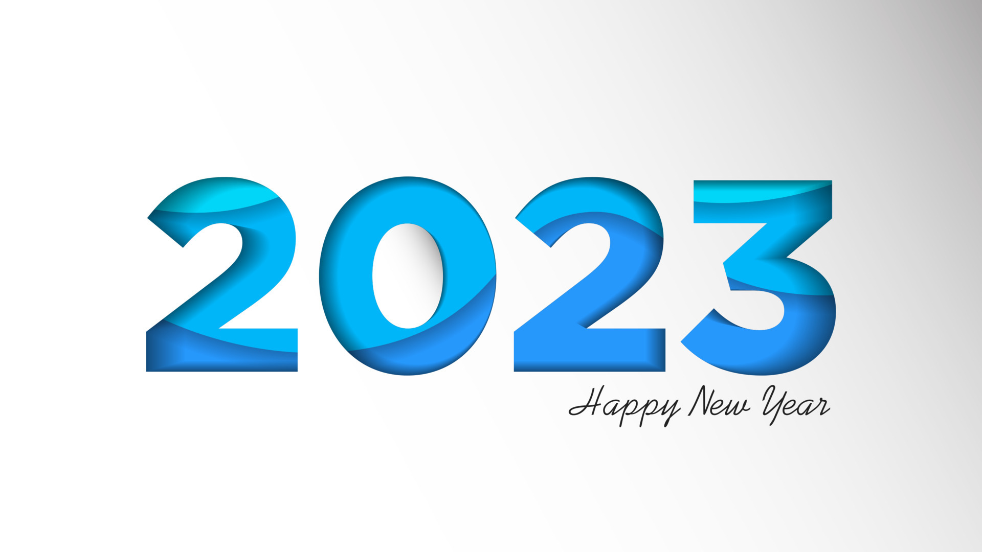 Happy New Year 2023 Background. Holiday Vector Illustration of Paper Cut Numbers 2023. 2023 Paper Cut Background Festive Poster or Banner Design