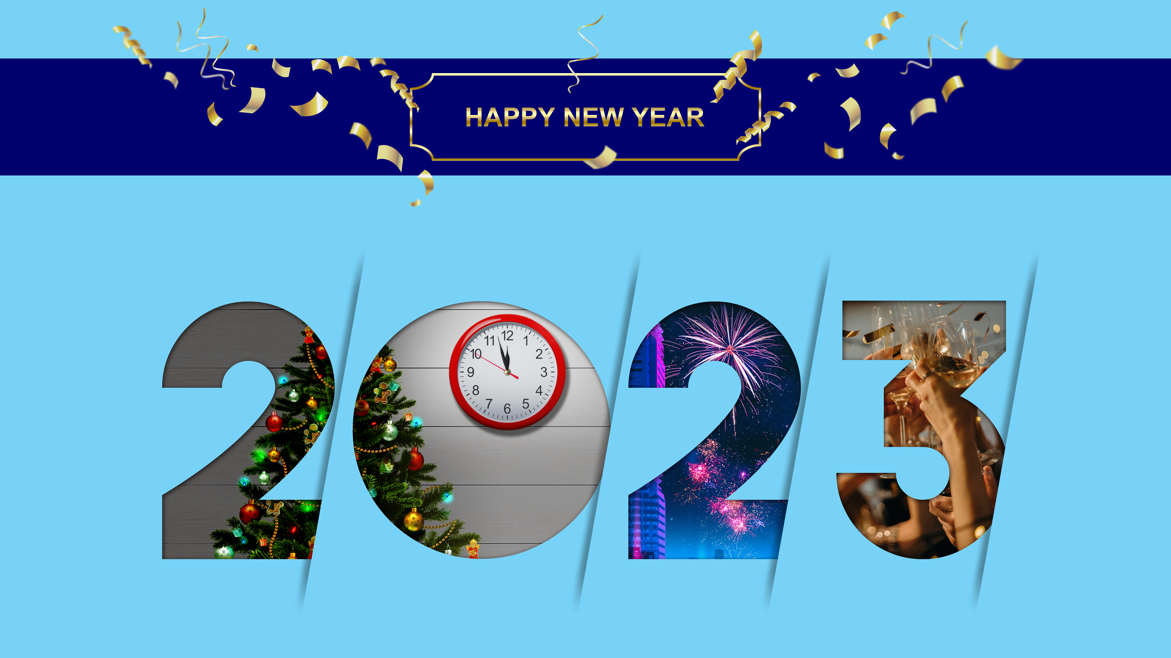 New Year 2023 Year Wallpaper:4000x2250