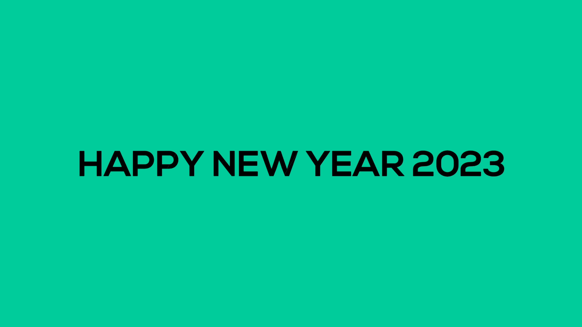 Happy New Year 2023 Green screen background with colored lines and HAPPY New year in the center Sliced Style for commercial use