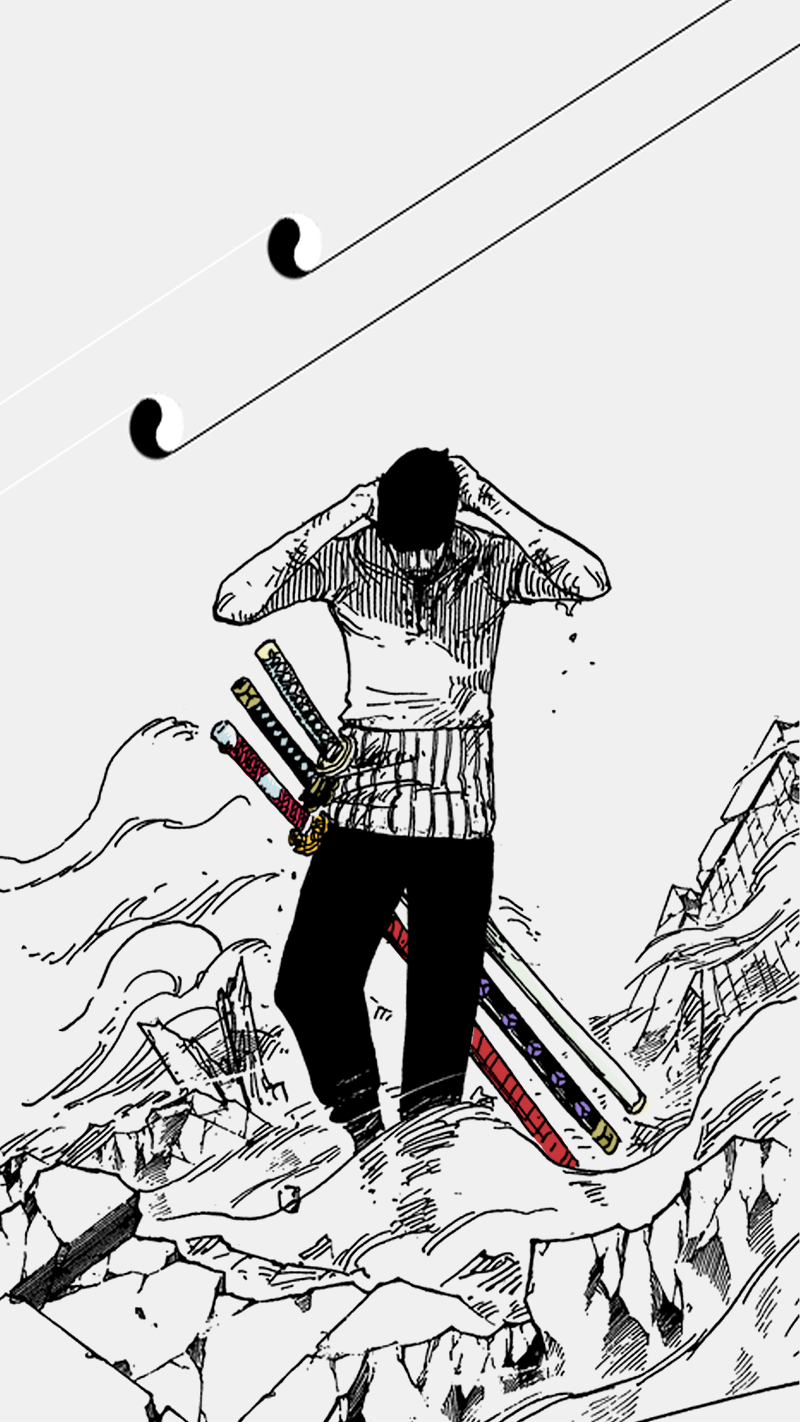 calmcalmfruit: Roronoa Zoro. Mobile wallpaper. Love One Piece