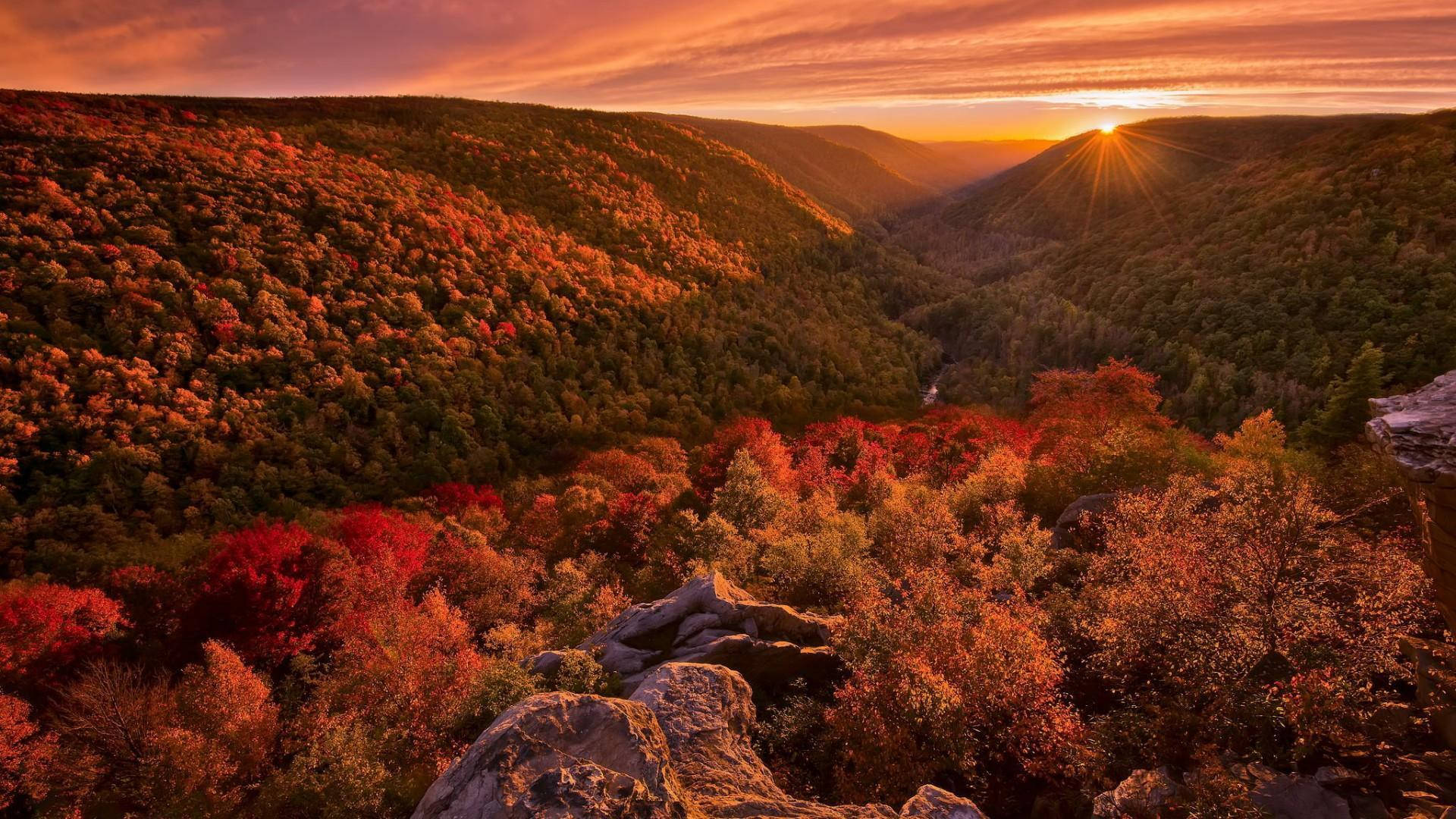 Download Virginia Mountain Sunset Wallpaper
