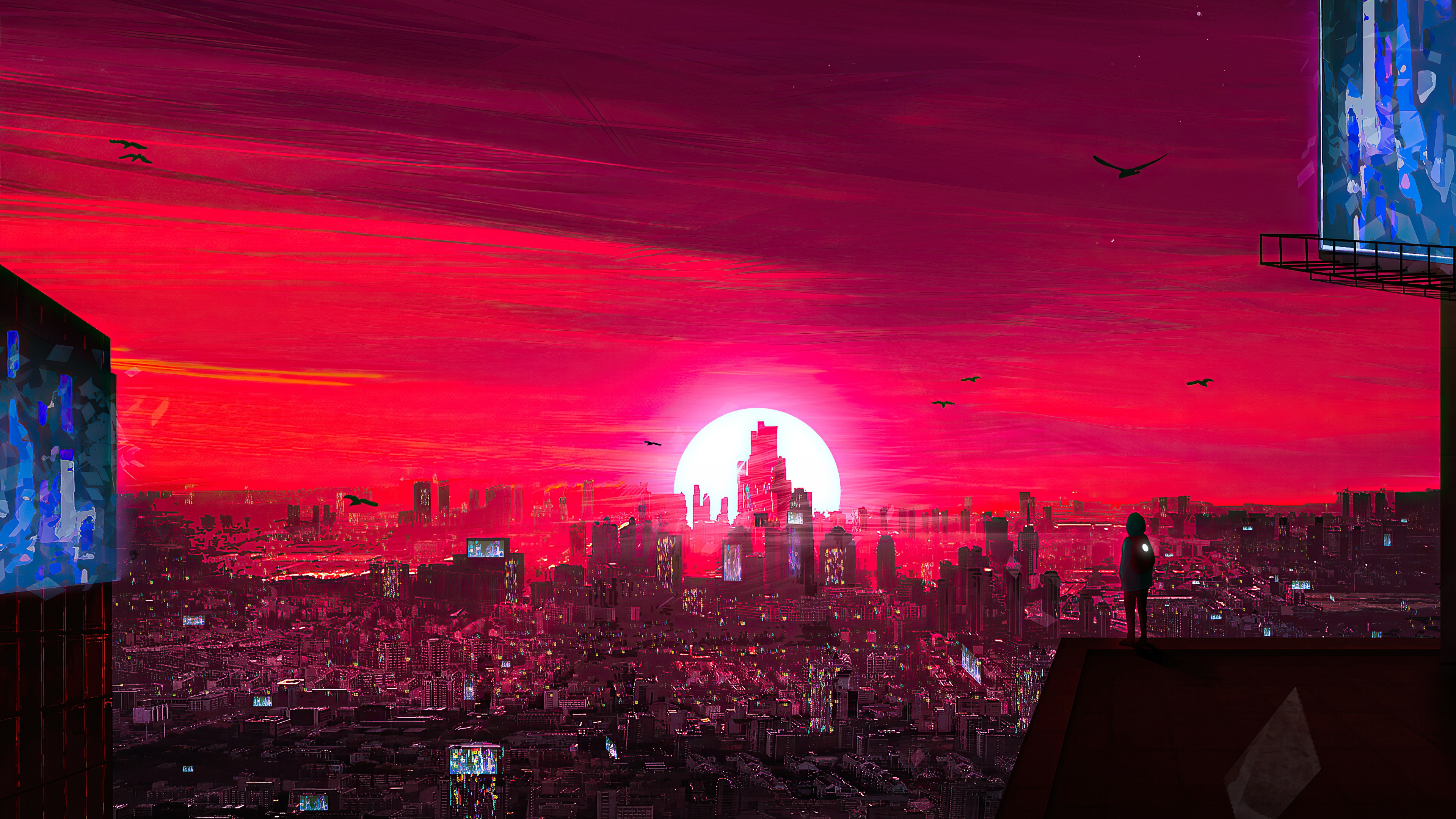 Neon cyberpunk Japan city futuristic city science fiction HD wallpaper   Wallpaperbetter
