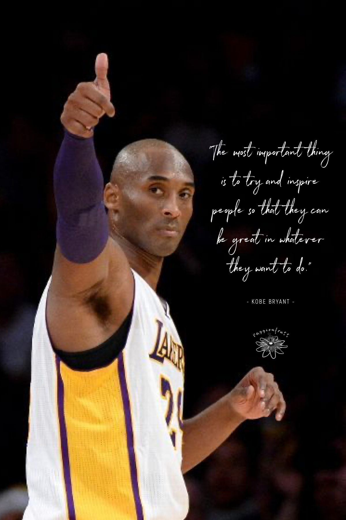The most important thing is to try and inspire people.” Bryant. Kobe bryant quotes, Basketball quotes inspirational, Kobe bryant picture
