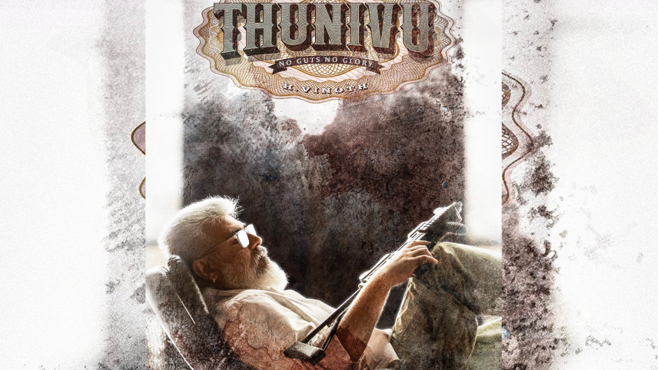 Thunivu new poster: Ajith sports white hair and beard in first look, seems to be in a pensive yet calculative mood