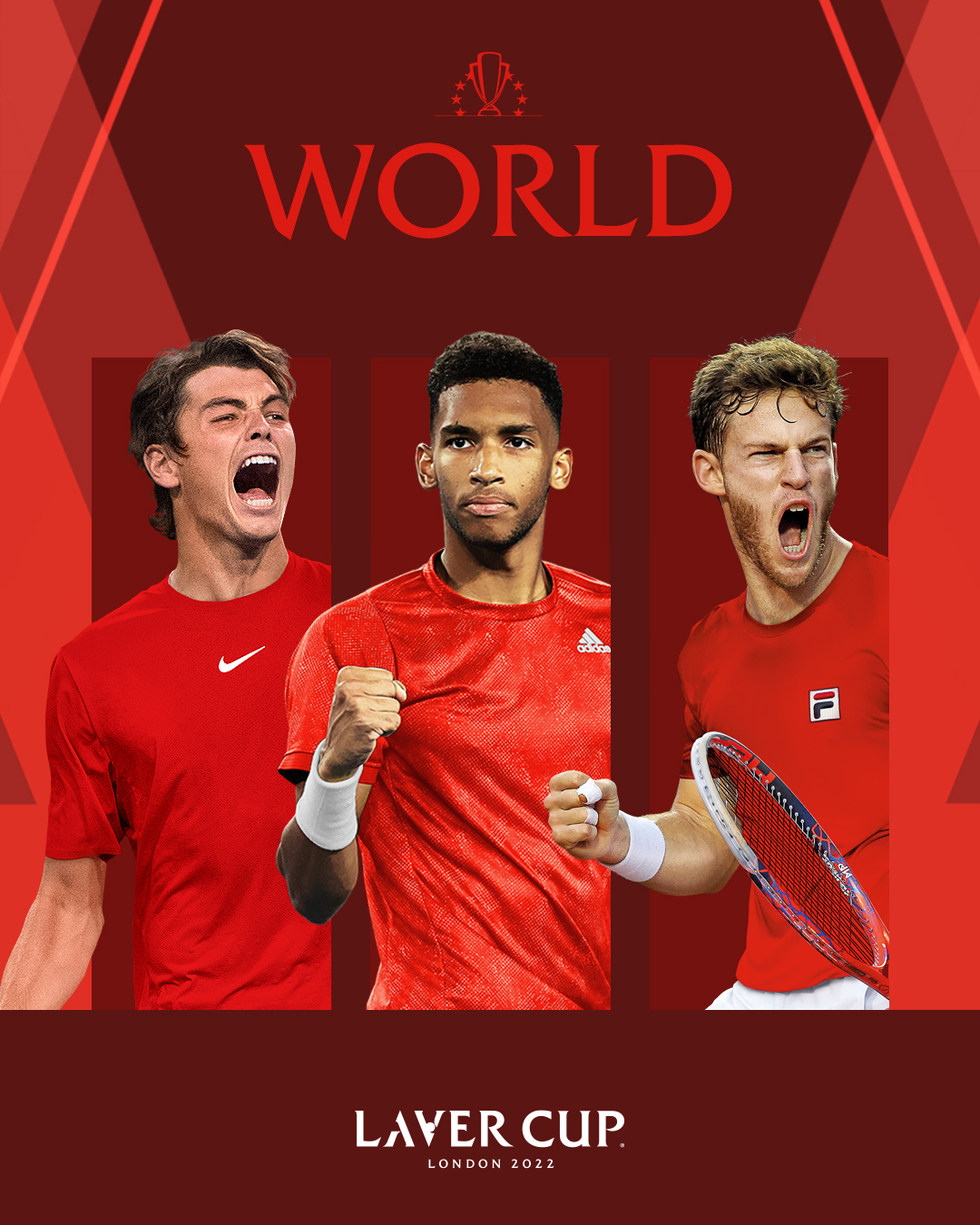 Laver Cup the first three Team World players for Laver Cup London 2022: and will return under the leadership of Captain John McEnroe. Full story