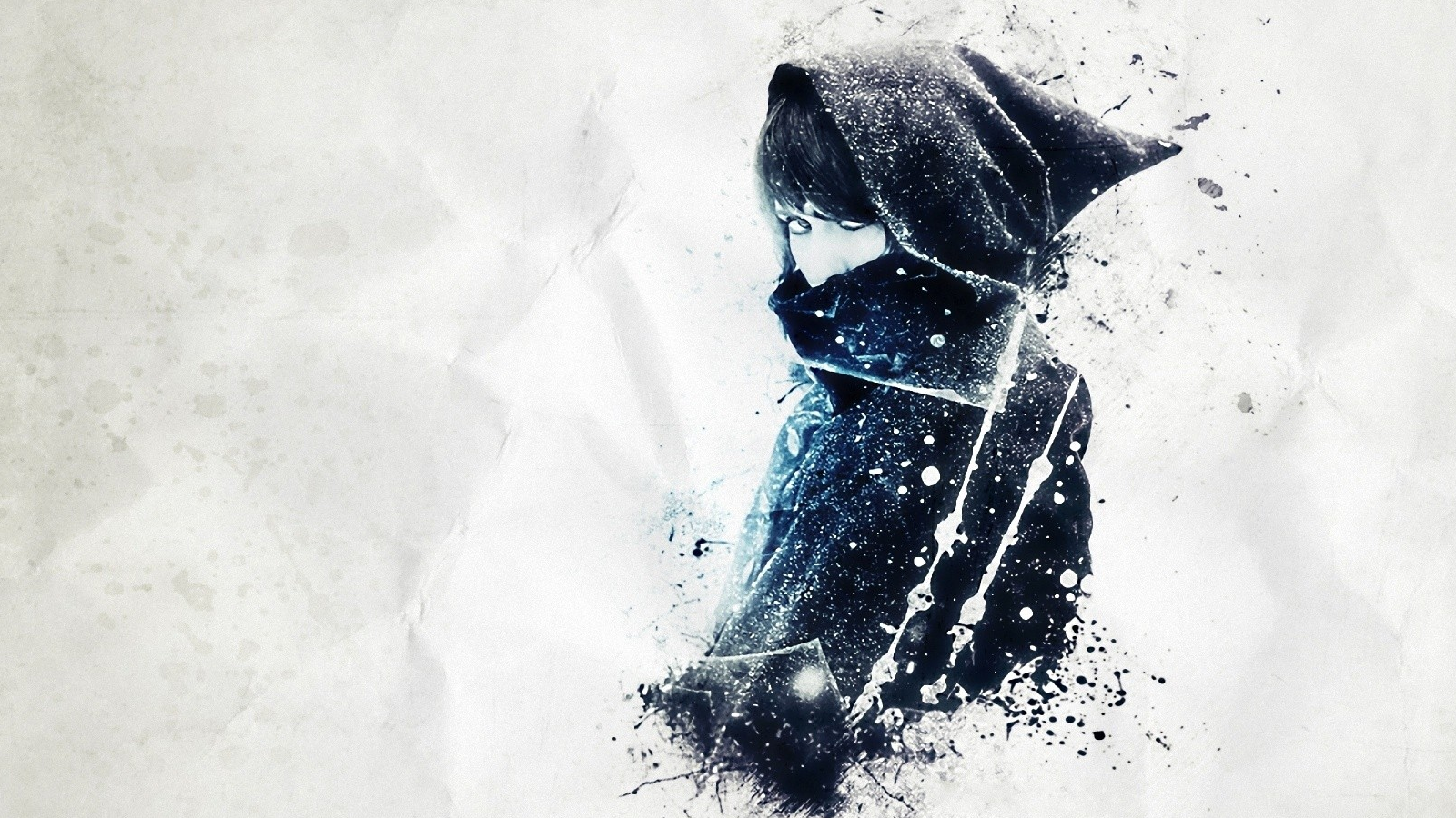 #face, #women, #looking at viewer, #digital art, #hoods, wallpaper Gallery HD Wallpaper