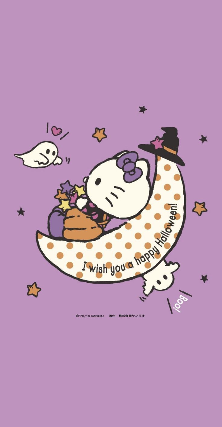 Hello Kitty. Hello kitty halloween wallpaper, Hello kitty background, Hello kitty halloween