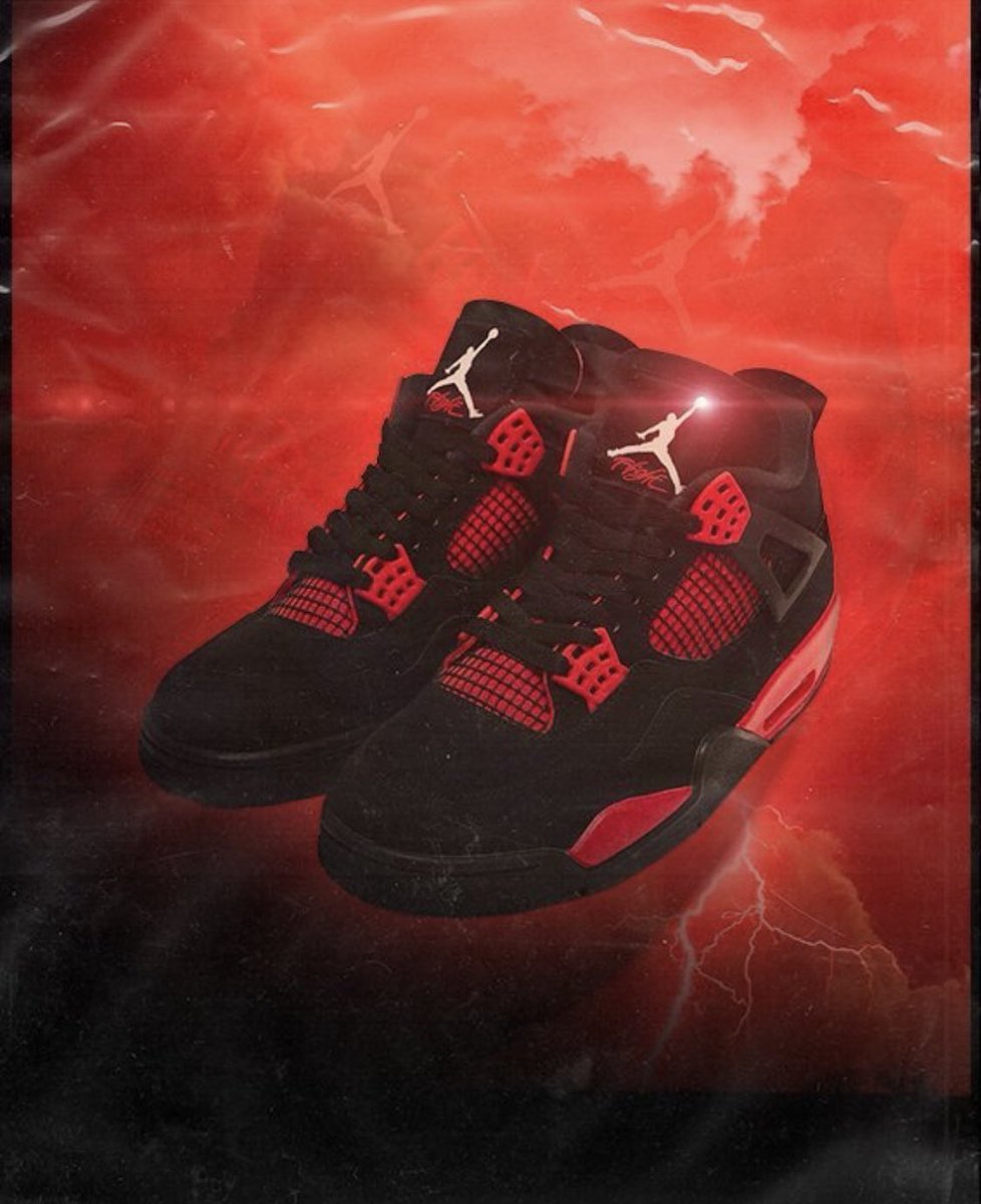 Sneaker Huddle REMINDER ⚡️ Air Jordan 4 'Red Thunder' MEN GS PS TD #AD