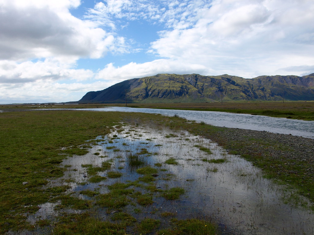Viðborðsfjall. Landscape In Hornafjörður In SE Iceland. The