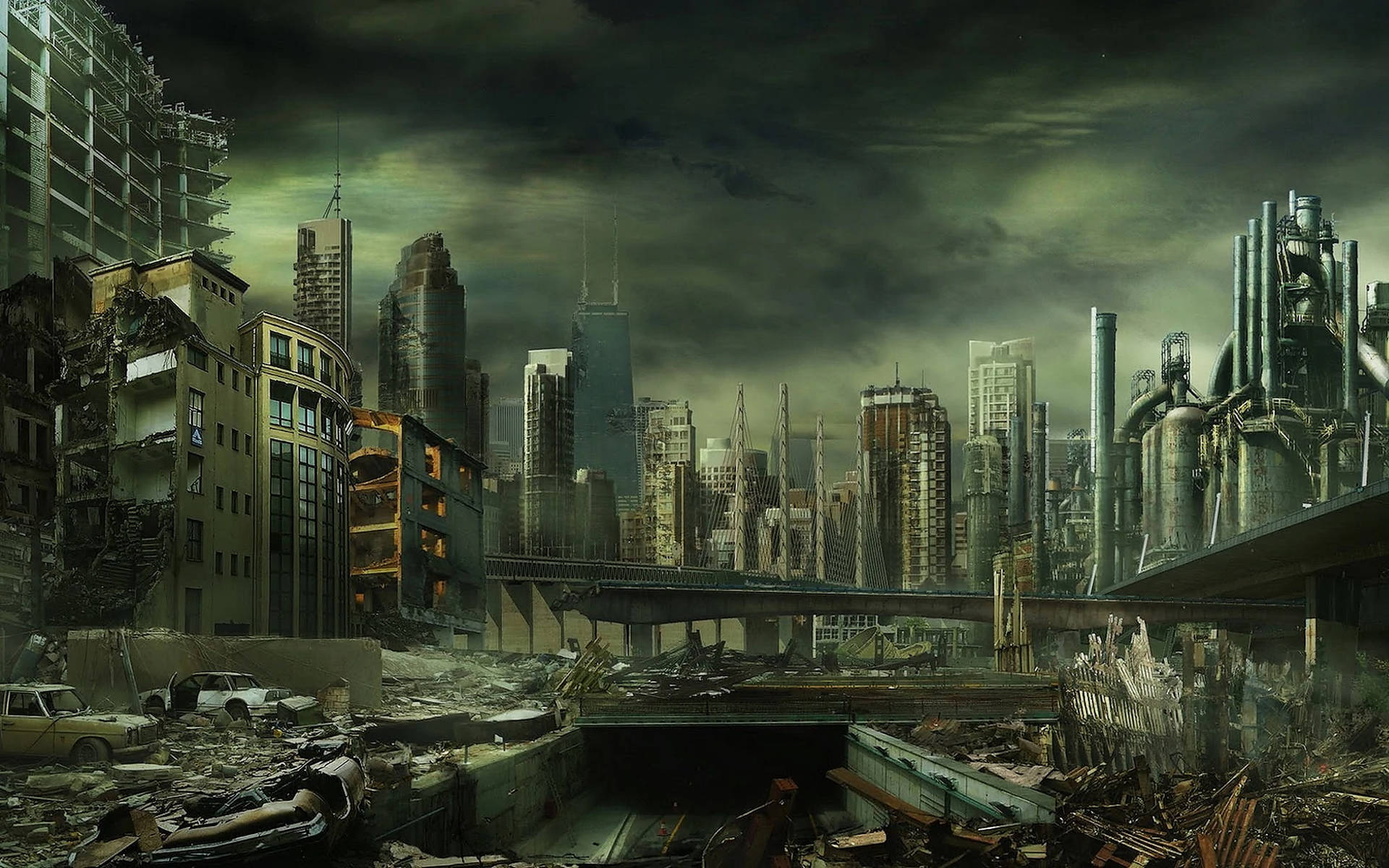 Download Dark Apocalyptic City Wallpaper