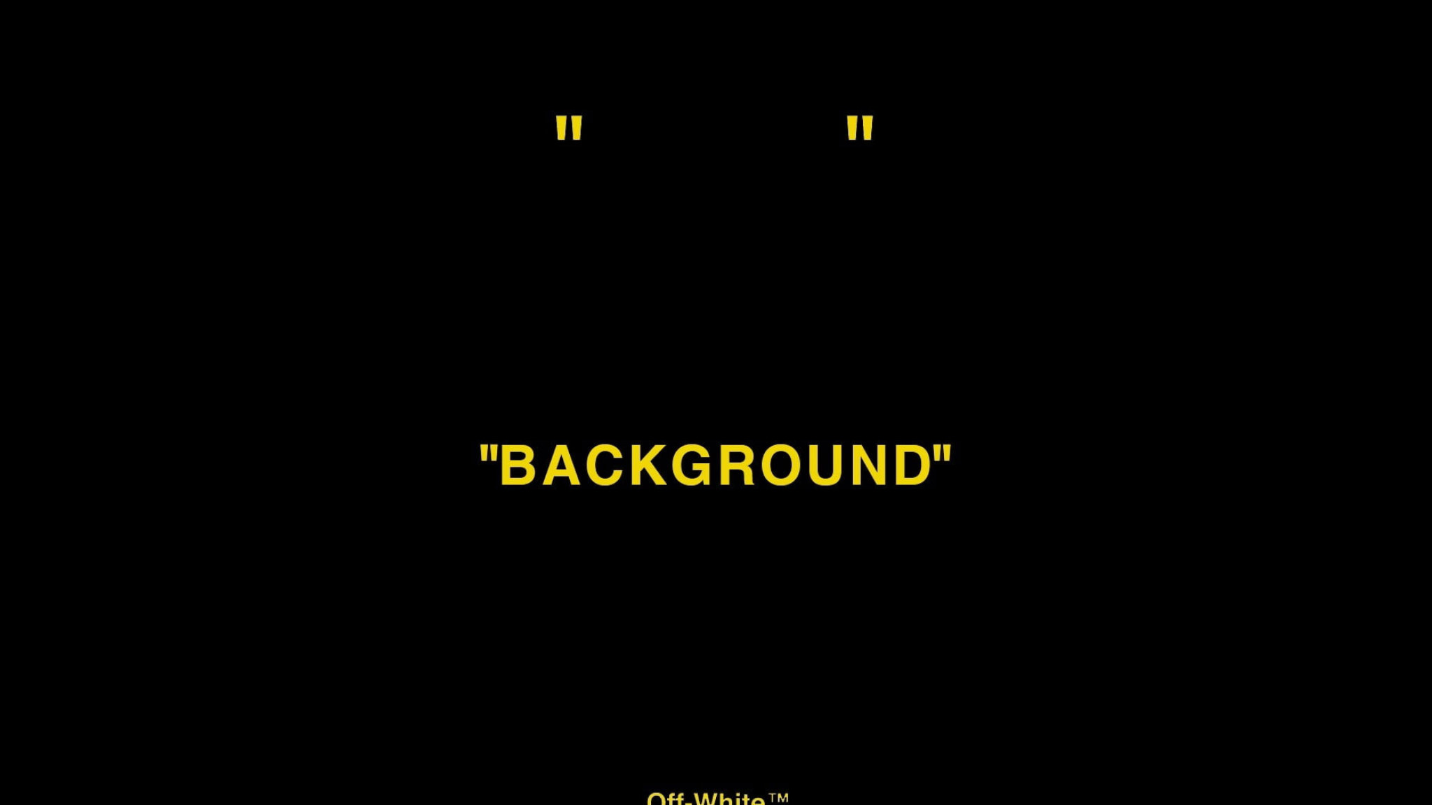 Wallpaper Off White Background, Yellow Text On Black • Wallpaper For You