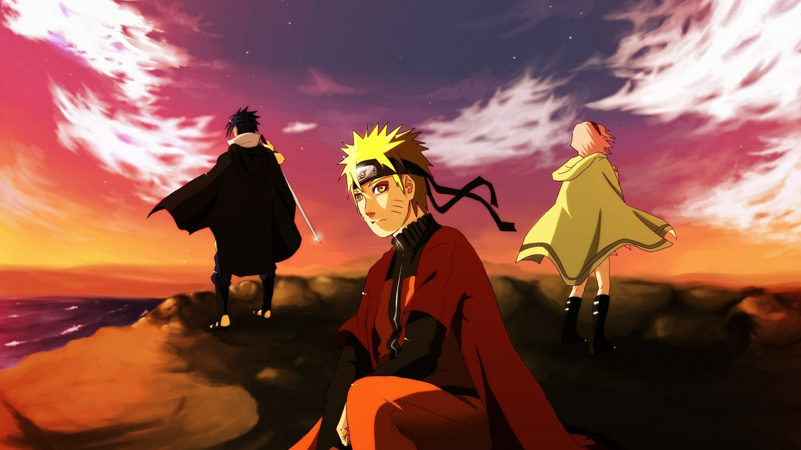 Naruto Uzumaki and Friends 2560x1440 HDTV Wallpaper