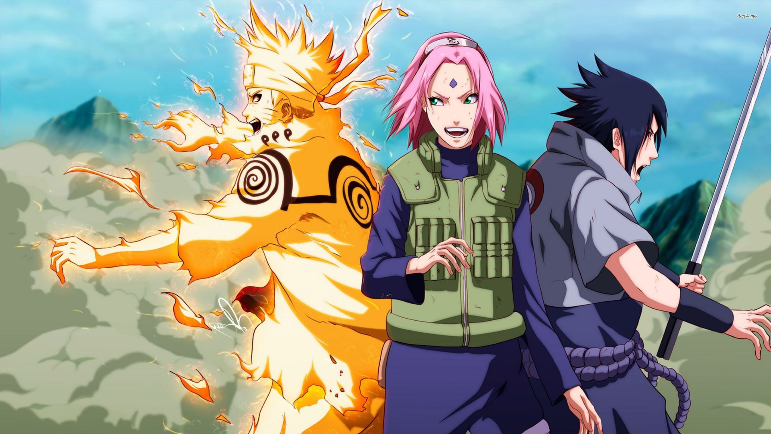 Naruto Uzumaki and Friends 2560x1440 HDTV Wallpaper