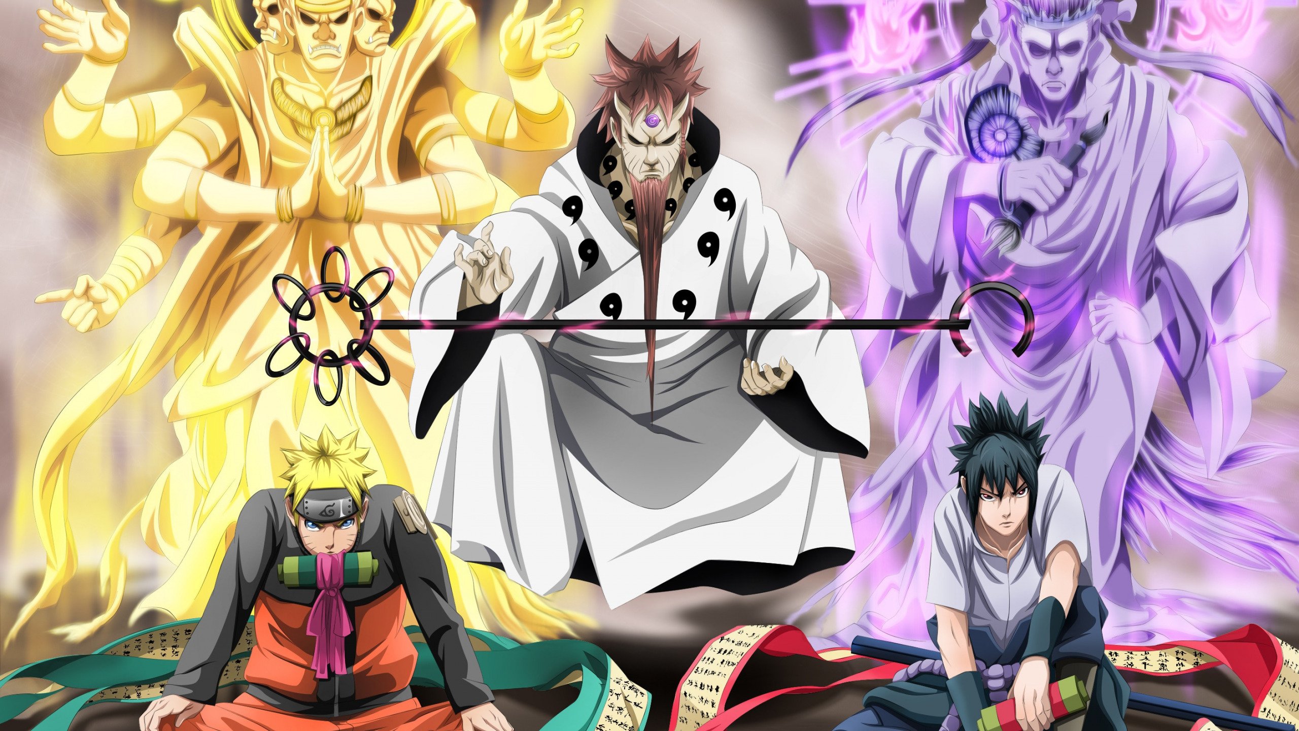 Naruto Uzumaki and Friends 2560x1440 HDTV Wallpaper