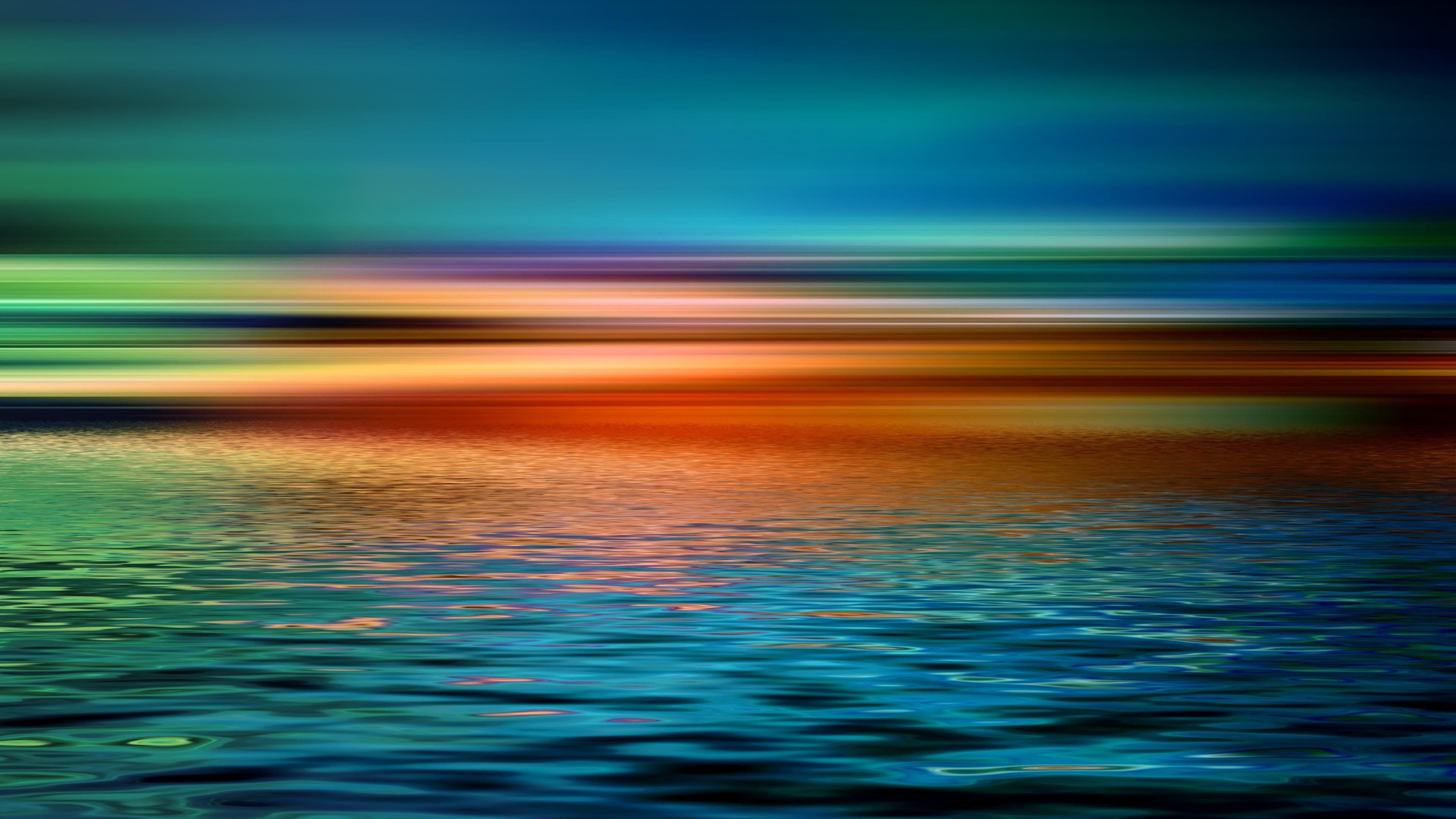 ocean digital art #horizon #water #sea #sky #calm #reflection #waterscape #wave #sunset K #wallpaper #hdwallpa. Sunset wallpaper, Fantasy landscape, Waterscape