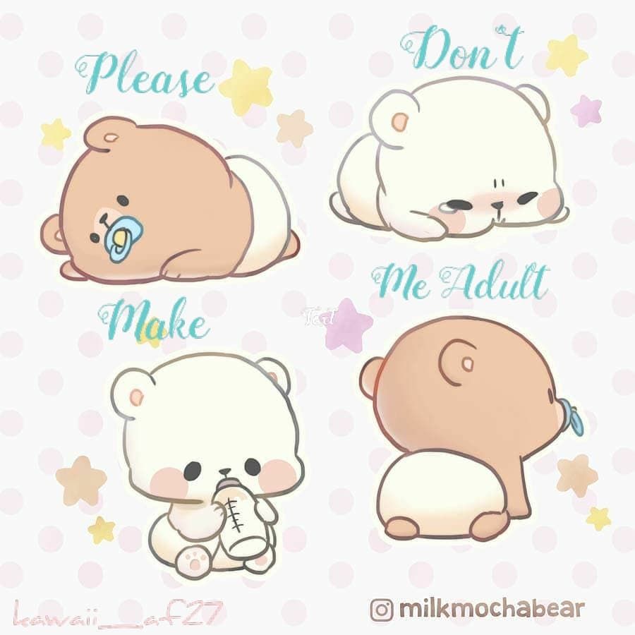 Milk mocha bear  Cute bear drawings, Cute doodles, Cute cartoon