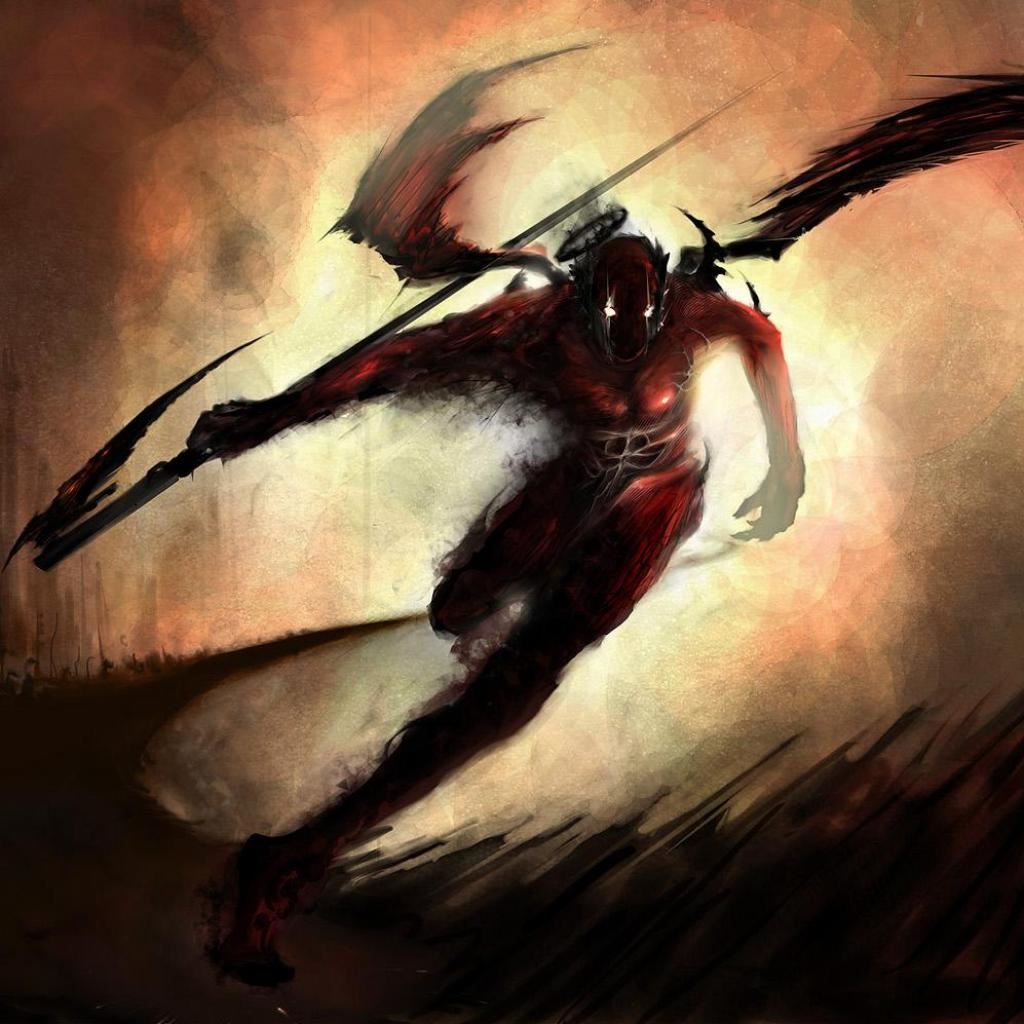 Evil Flying Demon iPad Wallpaper Free Download