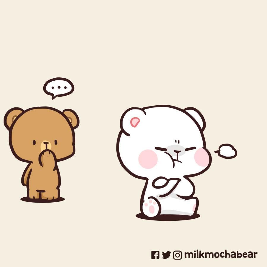 Milk & Mocha on Twitter. Cute anime cat, Cute bear drawings, Cute doodles