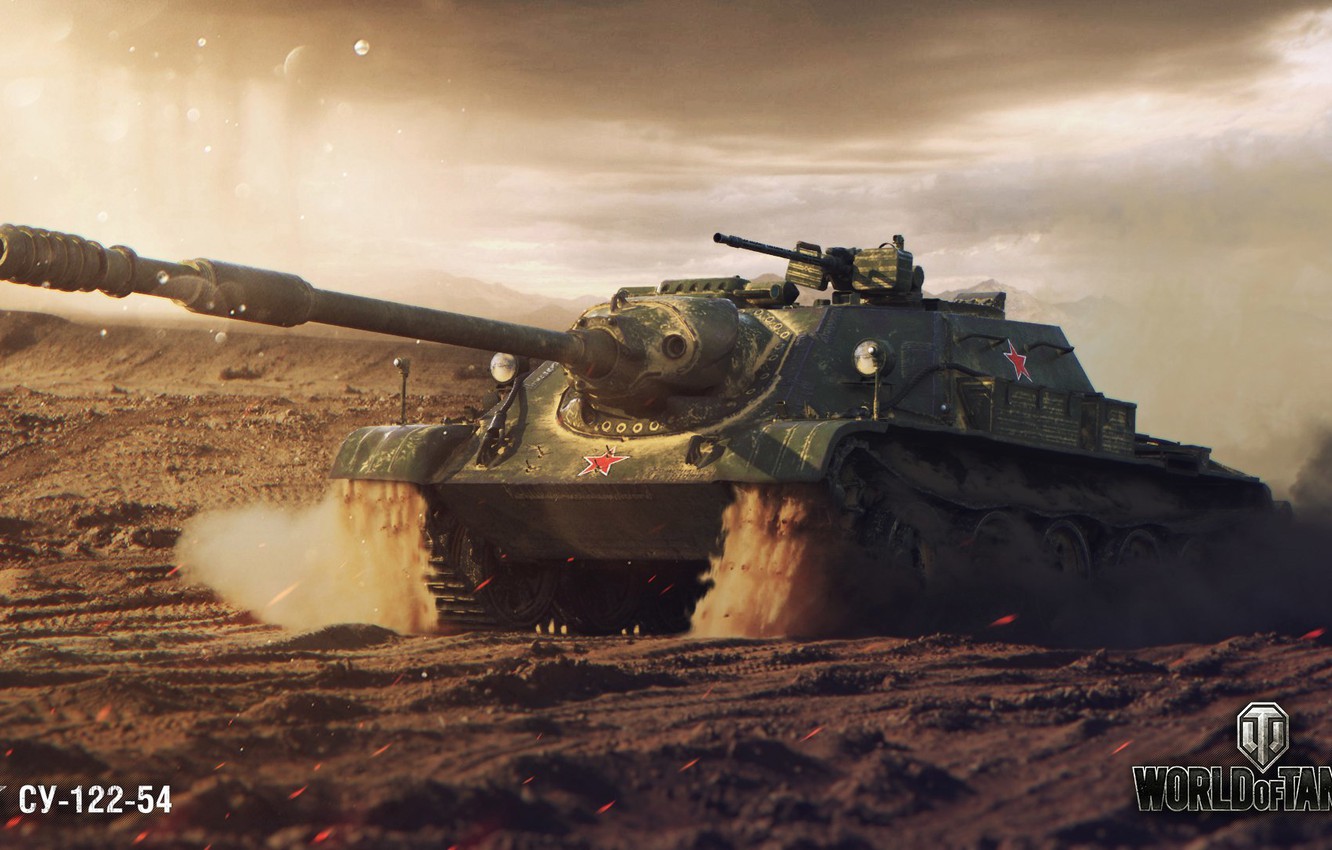 Wallpaper Tank, World Of Tanks, Soviet, PT ACS, World Of Tanks., Su 122 54 Image For Desktop, Section игры