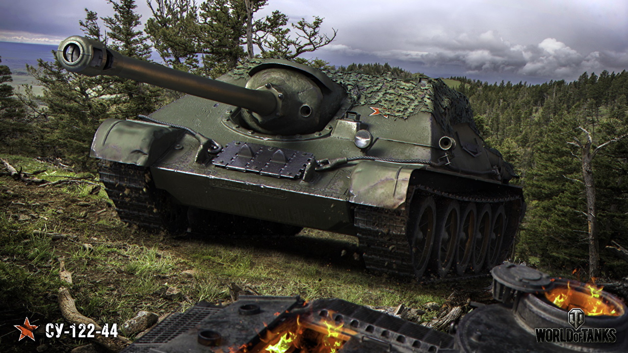 Desktop Wallpaper WOT SPG Russian SU 122 44 Vdeo Game