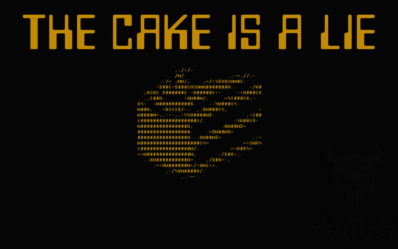 The Cake is a Lie wallpaper
