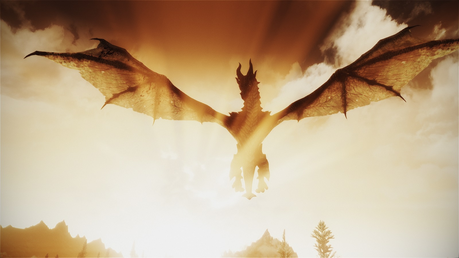 dragon flying to
