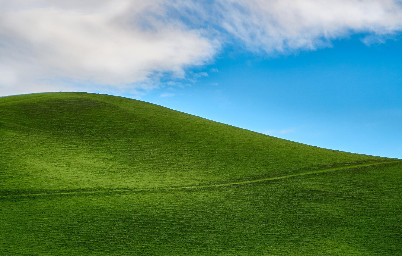 Wallpaper green, grass, sky, nature, hill image for desktop, section пейзажи