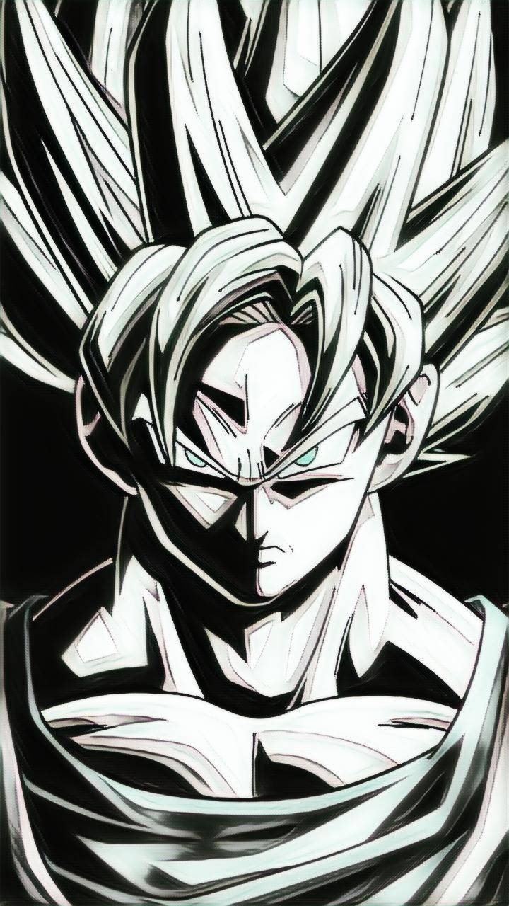 Goku White Wallpaper
