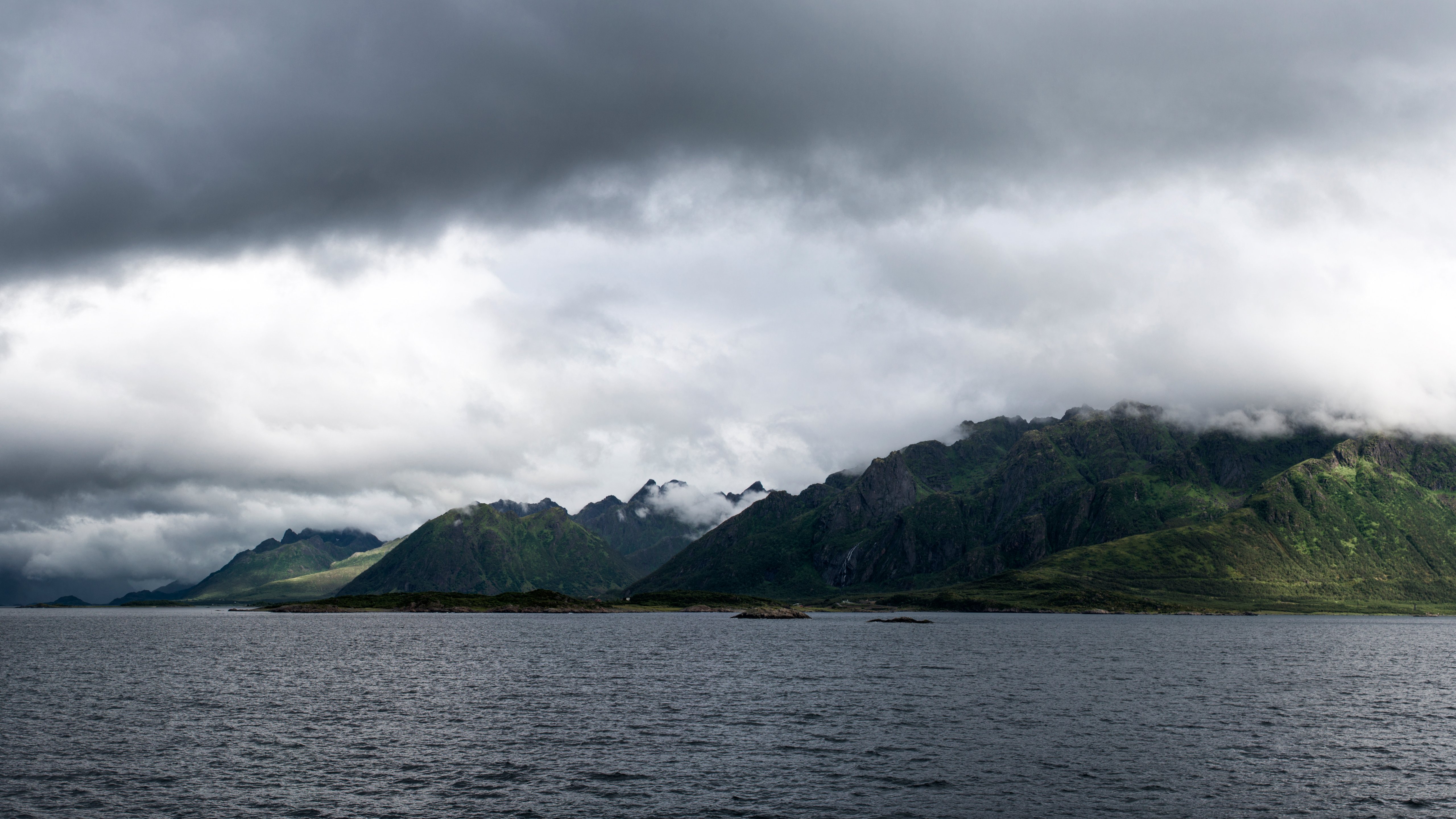 best 5k wallpaper, highland, body of water, sky, nature, mountain