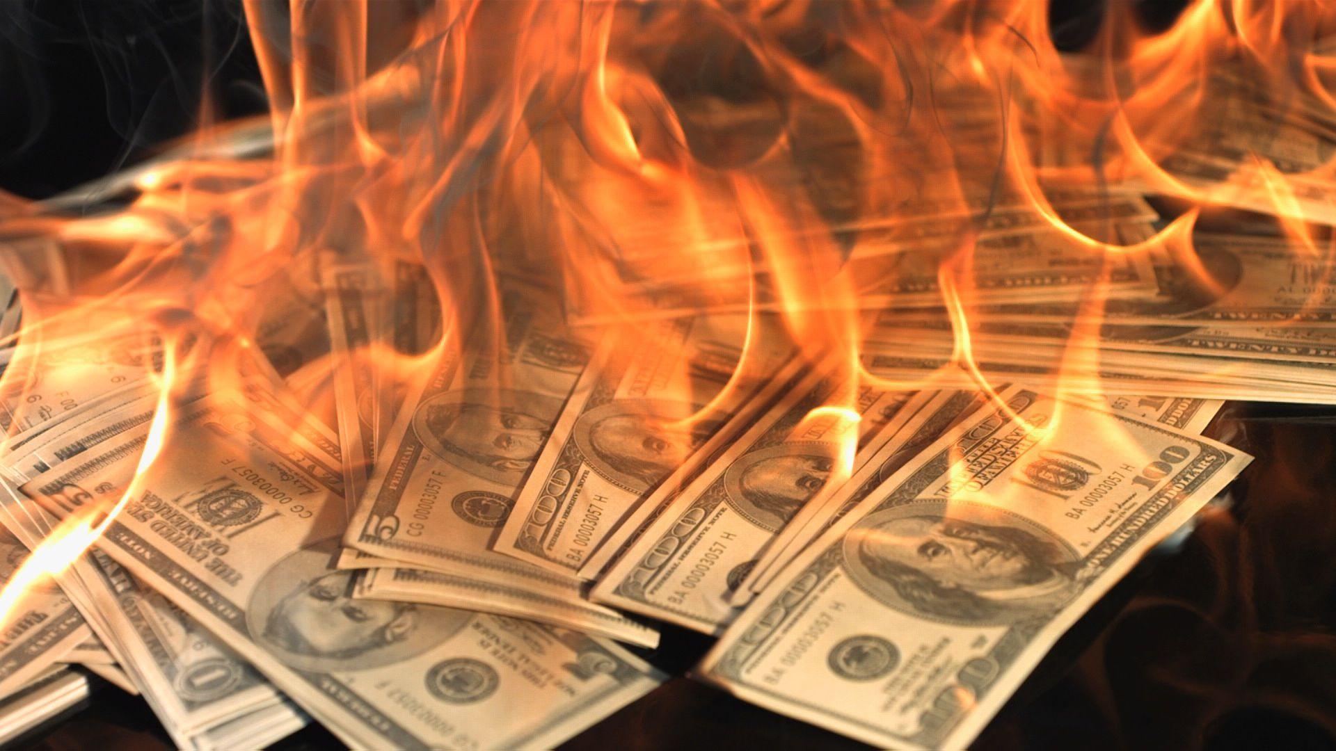 Burning Money Wallpaper Free Burning Money Background