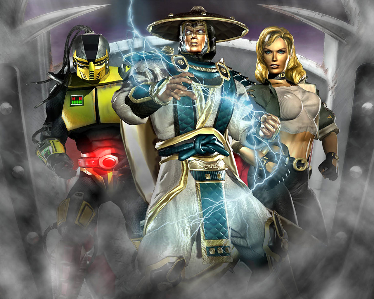 MK Mortal Kombat Deadly Alliance MKDA Official Wallpaper Cyrax Sonya Raiden. Game Art HQ