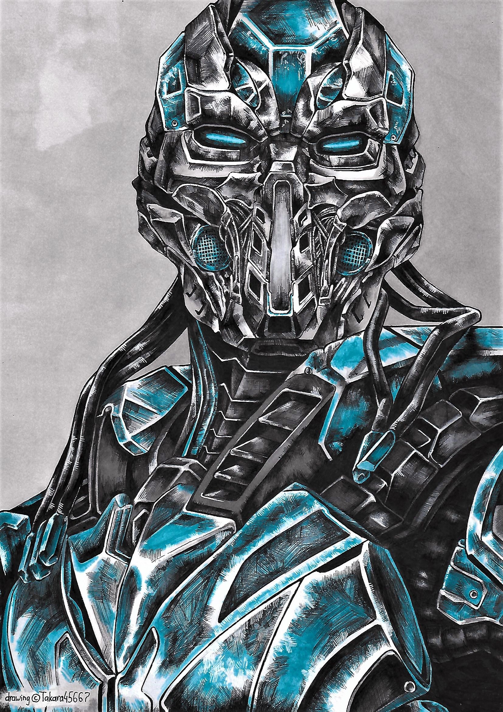 MKX: Triborg (Sub Zero). Mortal Kombat Art, Ninja Art, Sub Zero Mortal Kombat