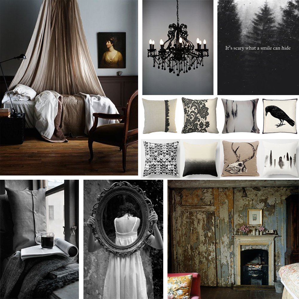 A Hauntingly Beautiful Mood Board Design for Halloween or Any Day