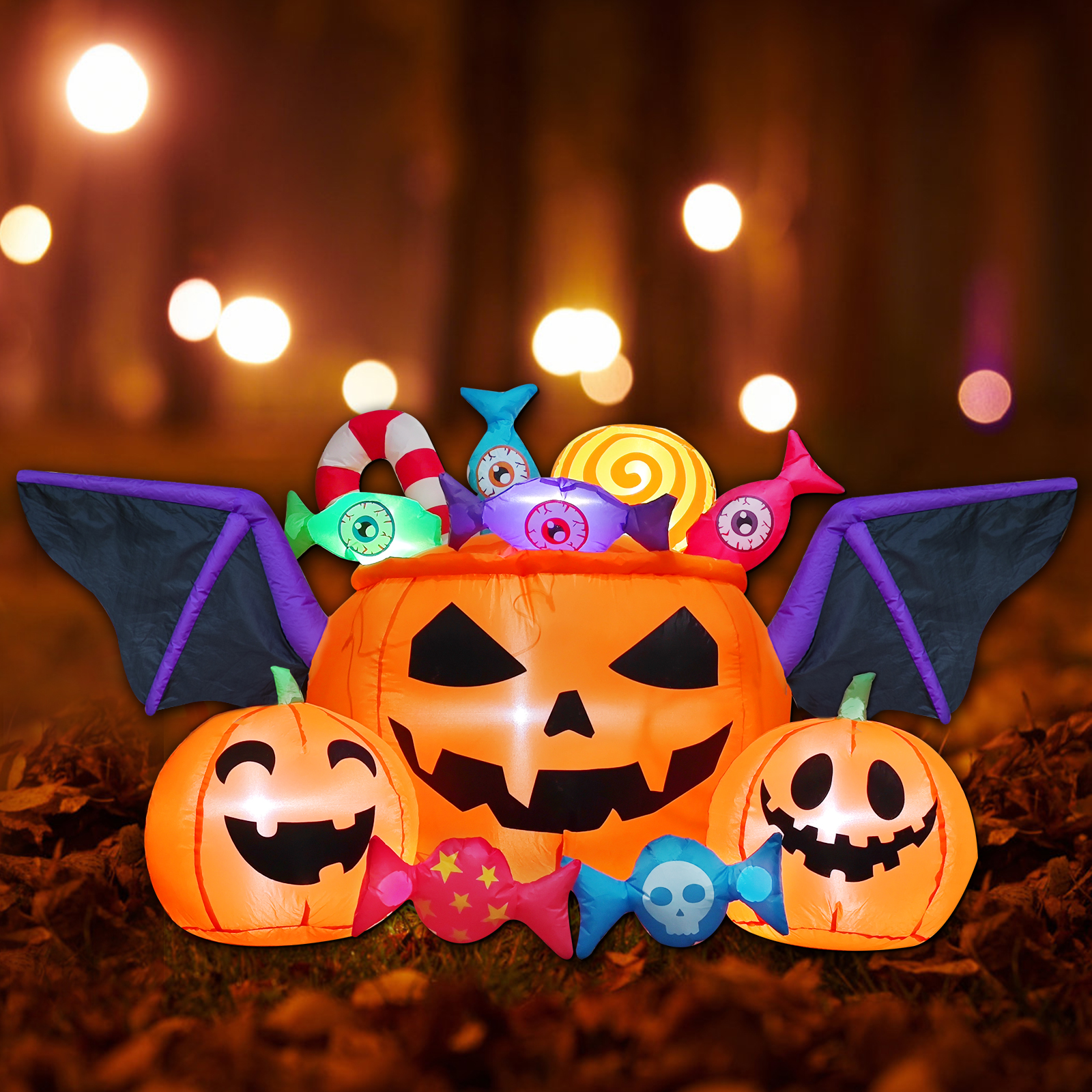 Inflatables Pumpkin Bat Candy