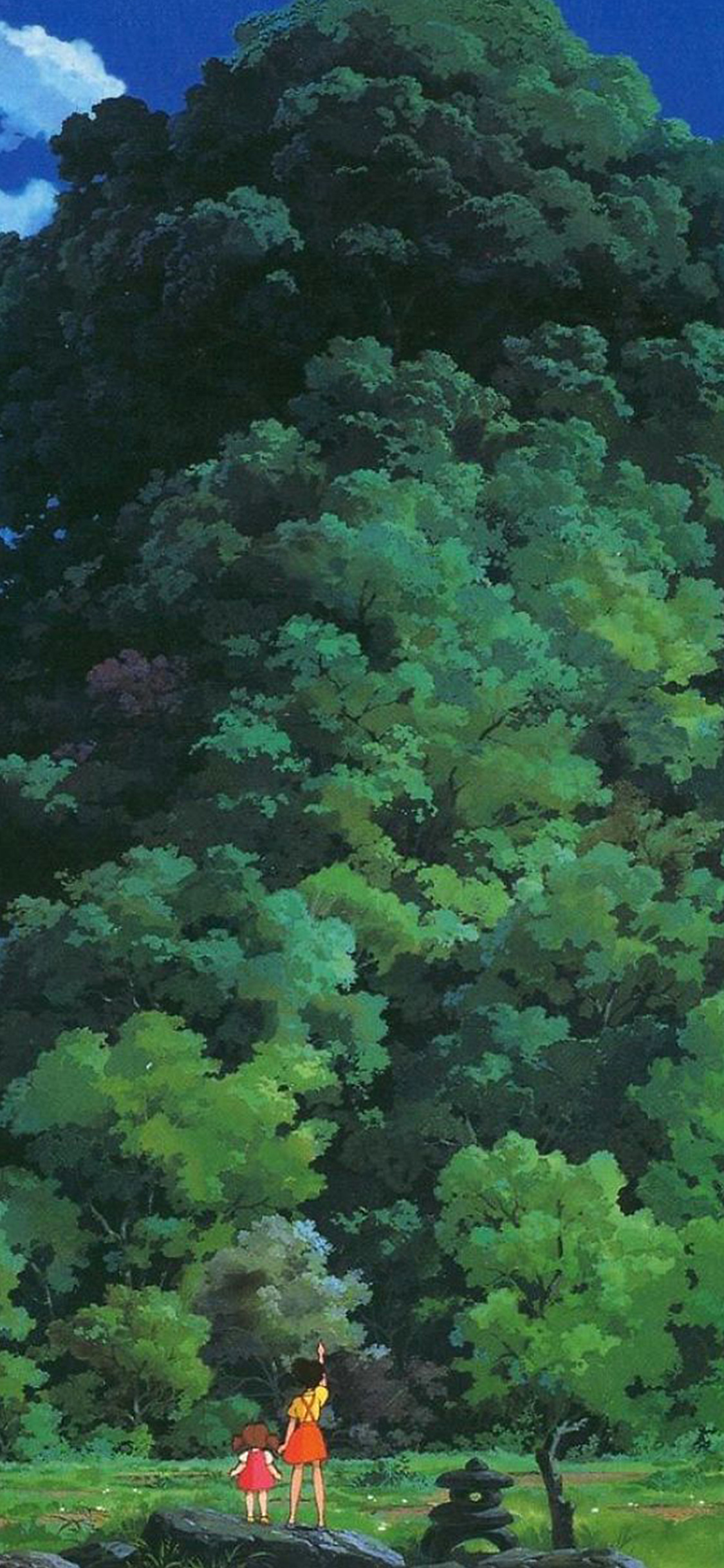 iPhone X wallpaper. studio ghibli tree green art illustration love anime