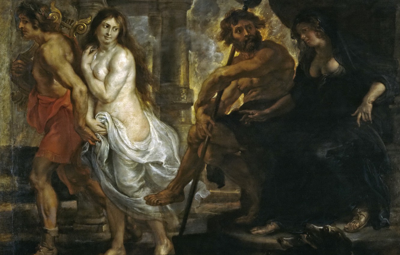 Wallpaper picture, Peter Paul Rubens, mythology, Pieter Paul Rubens, Orpheus and Eurydice image for desktop, section живопись