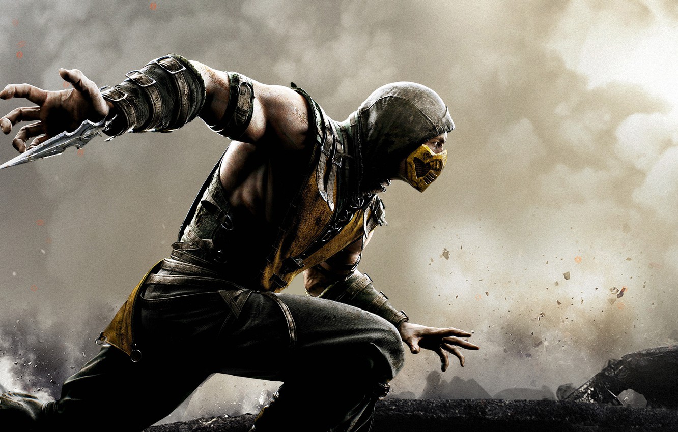 Wallpaper smoke, Mortal Kombat, Scorpion, Ascoli image for desktop, section игры
