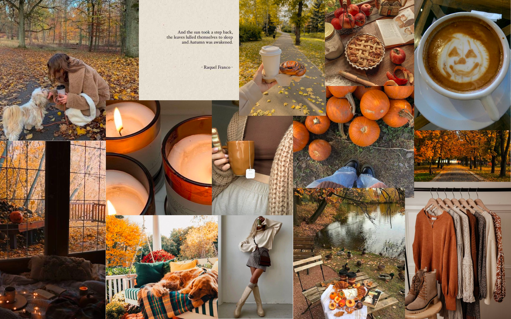 HD wallpaper Collage Of Fall Color orange path church chapel bright  leaves  Wallpaper Flare