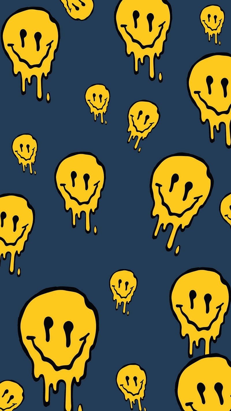 Download Smiley Face Melting Effect Wallpaper