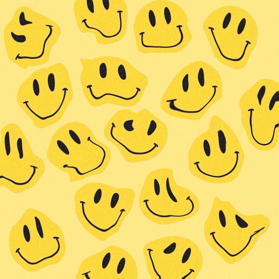 Download Funny Distorted Smiley Faces Wallpaper