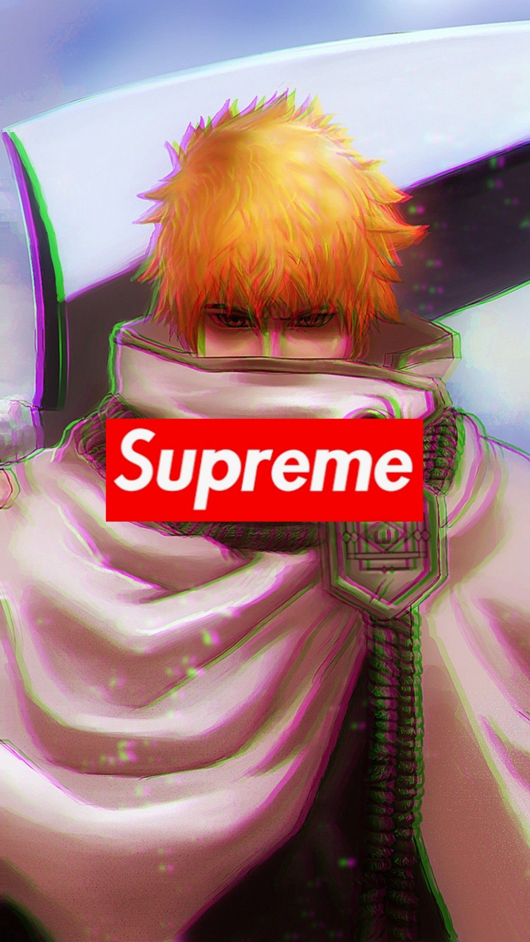 Ichigo Supreme. Bleach anime, Supreme, Glitch art