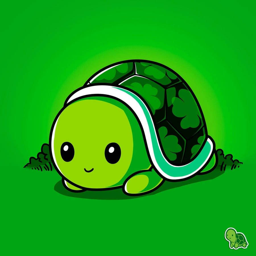 Download Green Cute Turtle Wallpaper