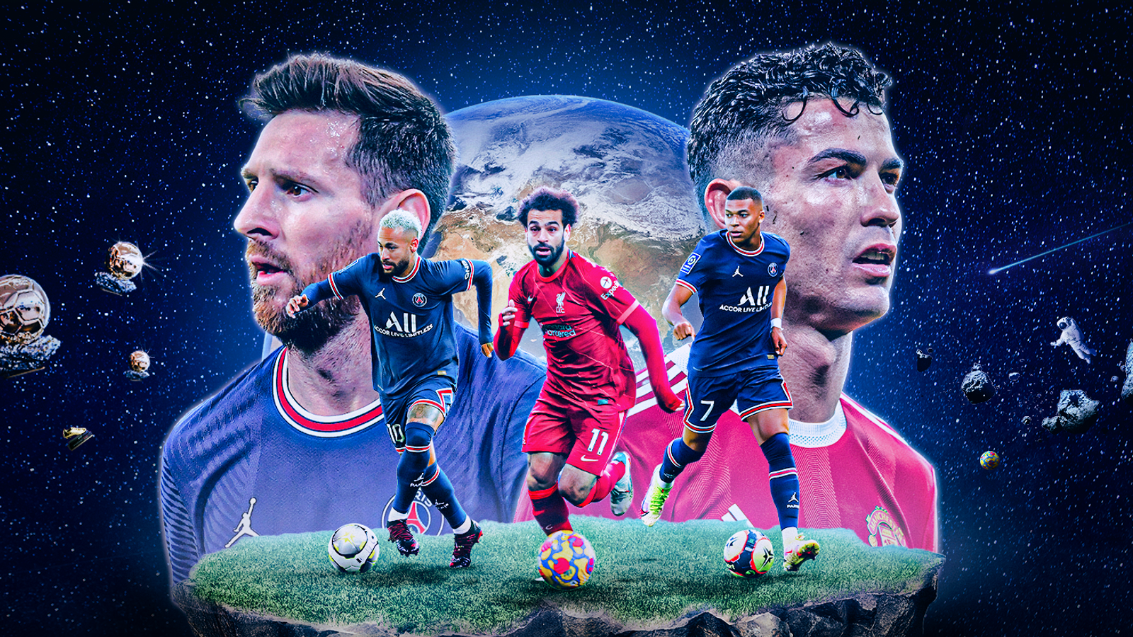 Kylian Mbappe, Mohamed Salah, Erling Haaland vying to usurp Lionel Messi and Cristiano Ronaldo as world's best