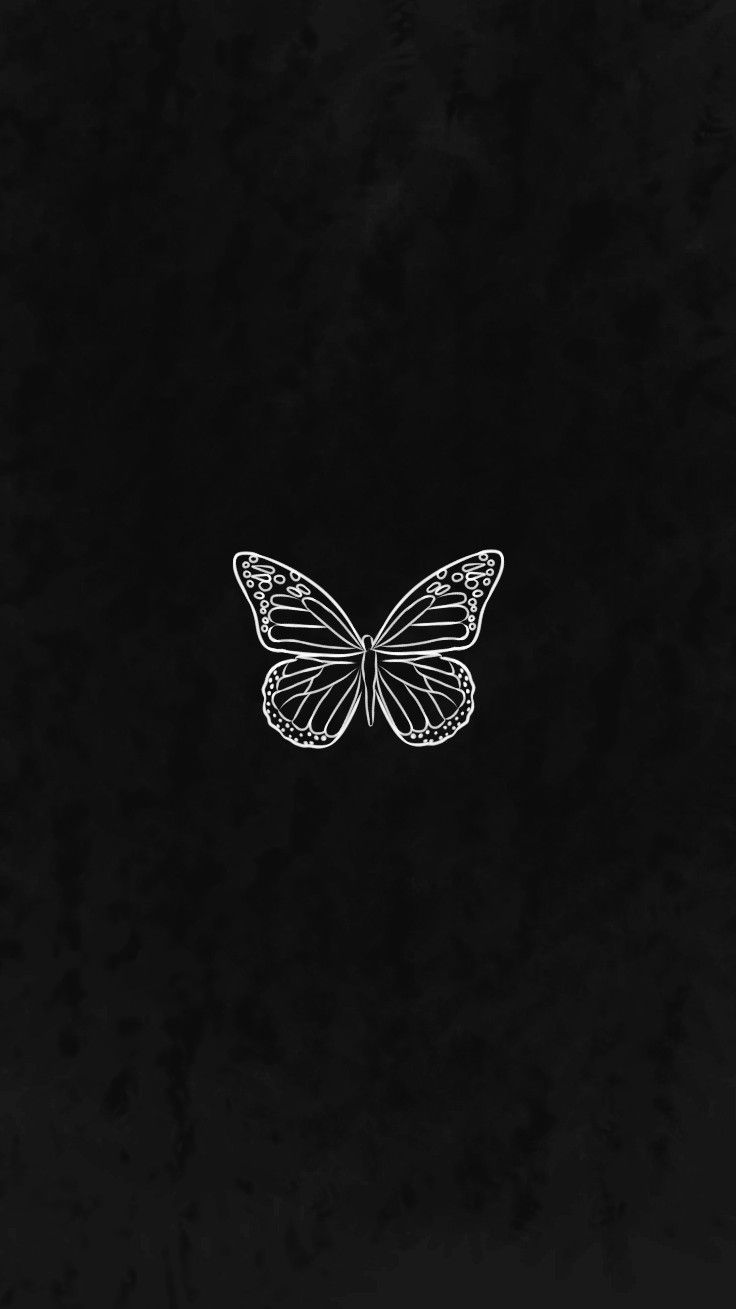 Aesthetic butterfly black wallpaper. Butterfly wallpaper background, Butte. Black wallpaper iphone dark, Black wallpaper iphone, Butterfly wallpaper background