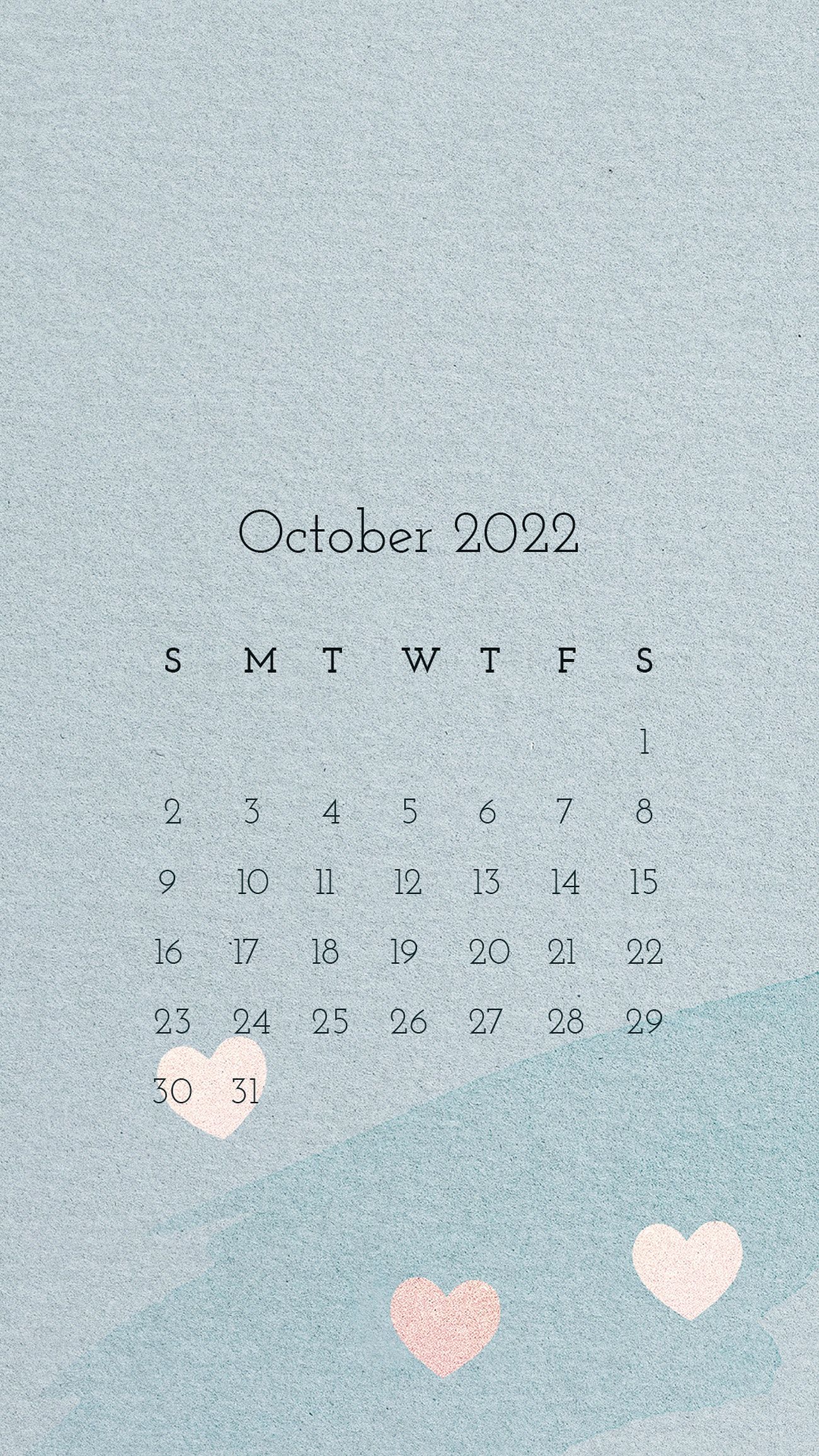 Cute 2022 October calendar , blue mobile wallpaper psd. free image / Sasi. Calendar , Calender , Calendar wallpaper